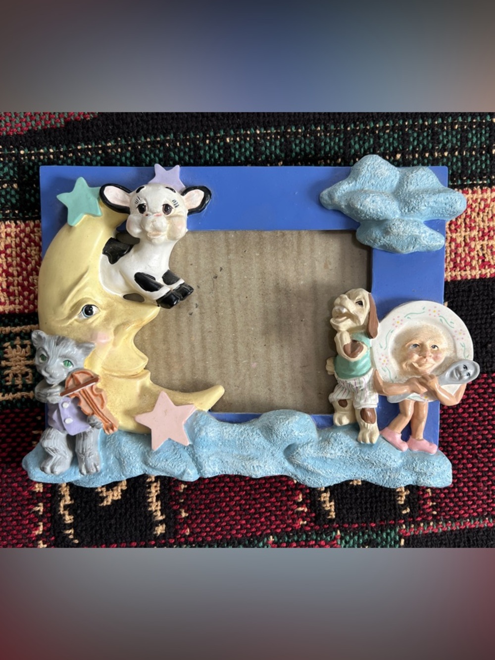 Vintage Nursery Rhyme Hey Diddle Diddle Frame